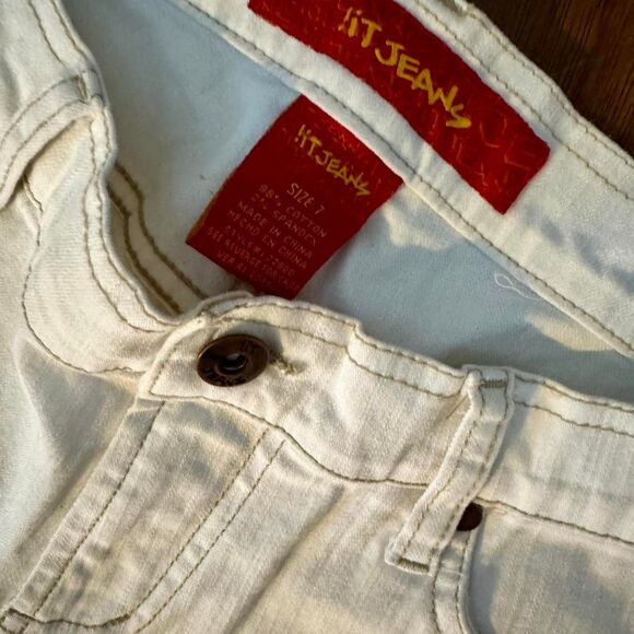 IT Flare White Jeans low rise 7 - Picture 2 of 4